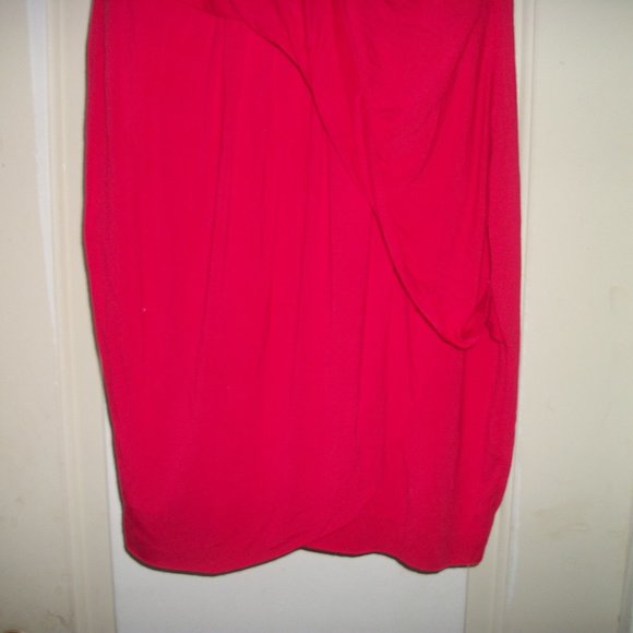 GREEK  ISLANDS STYLE DRAPED NWT NEW RED DRESS L - Picture 4 of 6